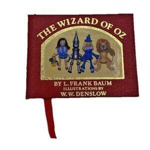 Vintage Kurt Adler Christmas Ornament The Wizard of Oz Mini Book 1984 Red Gold
